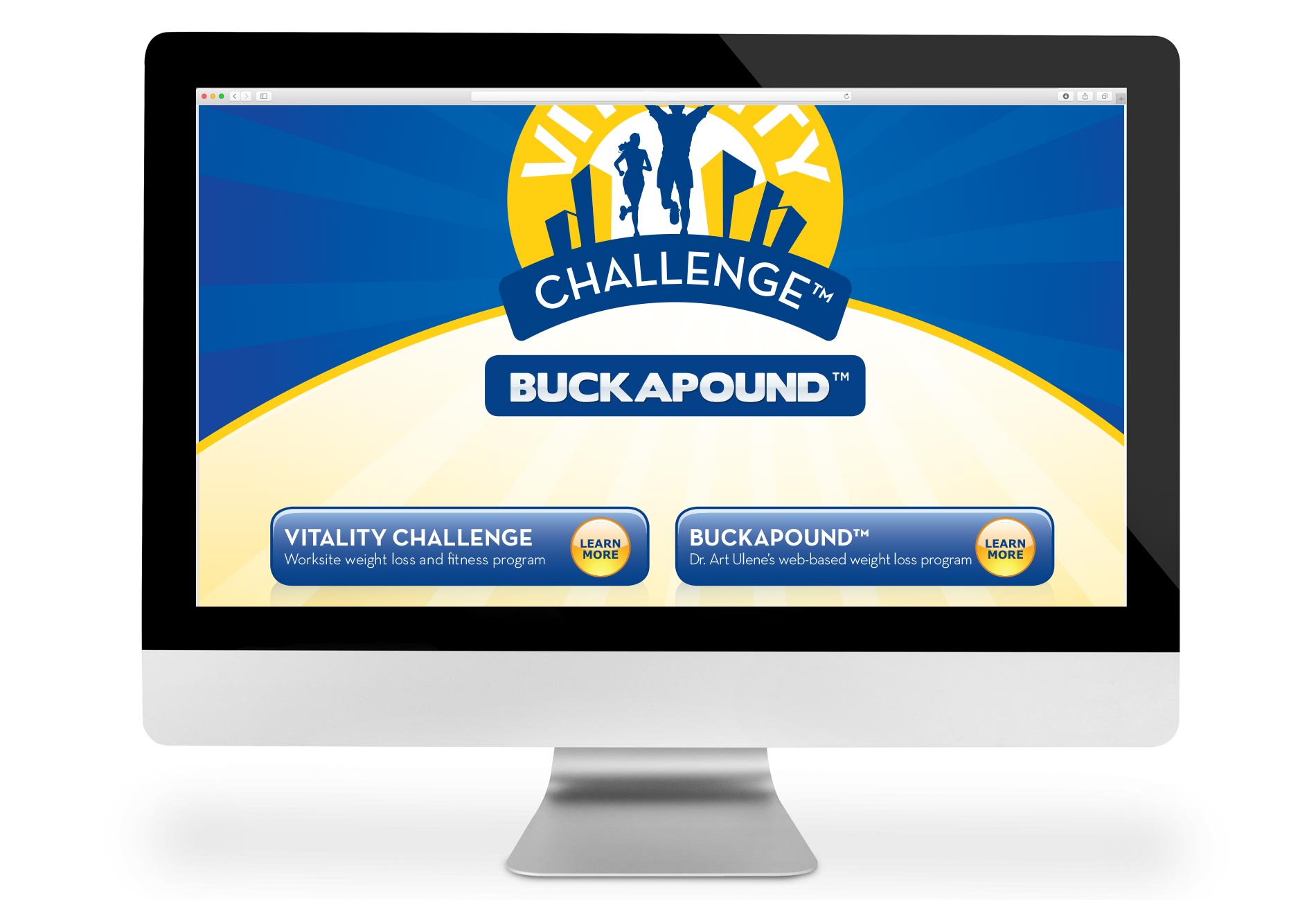 Vitality Challenge landing page