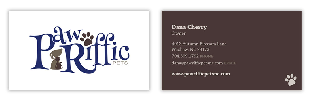 Paw-Riffic Pets Business Card